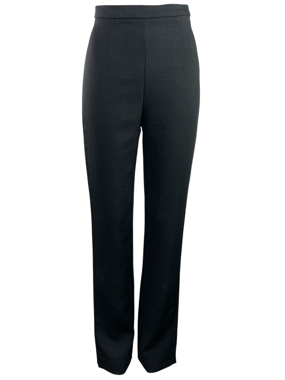 Kookai Oyster Tailored Women Black High Rise Straight Leg Trousers Pants Size 34